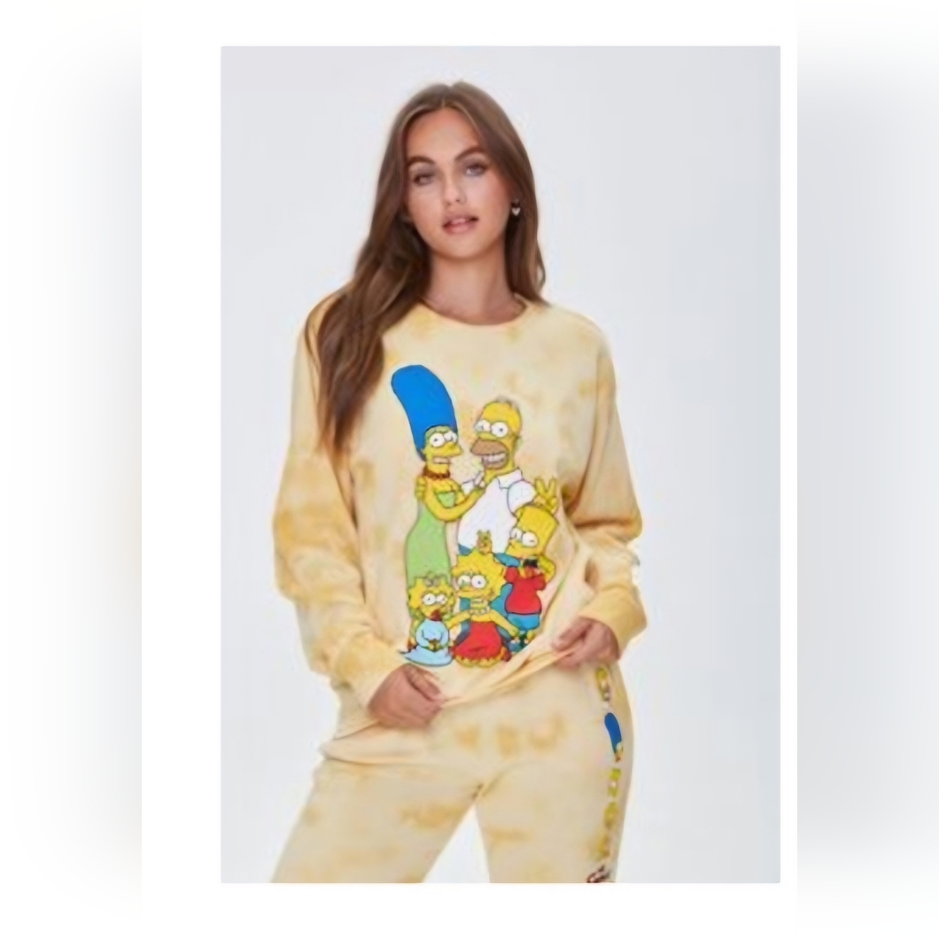 The Simpsons Graphic Tiedye Graphic Sweater